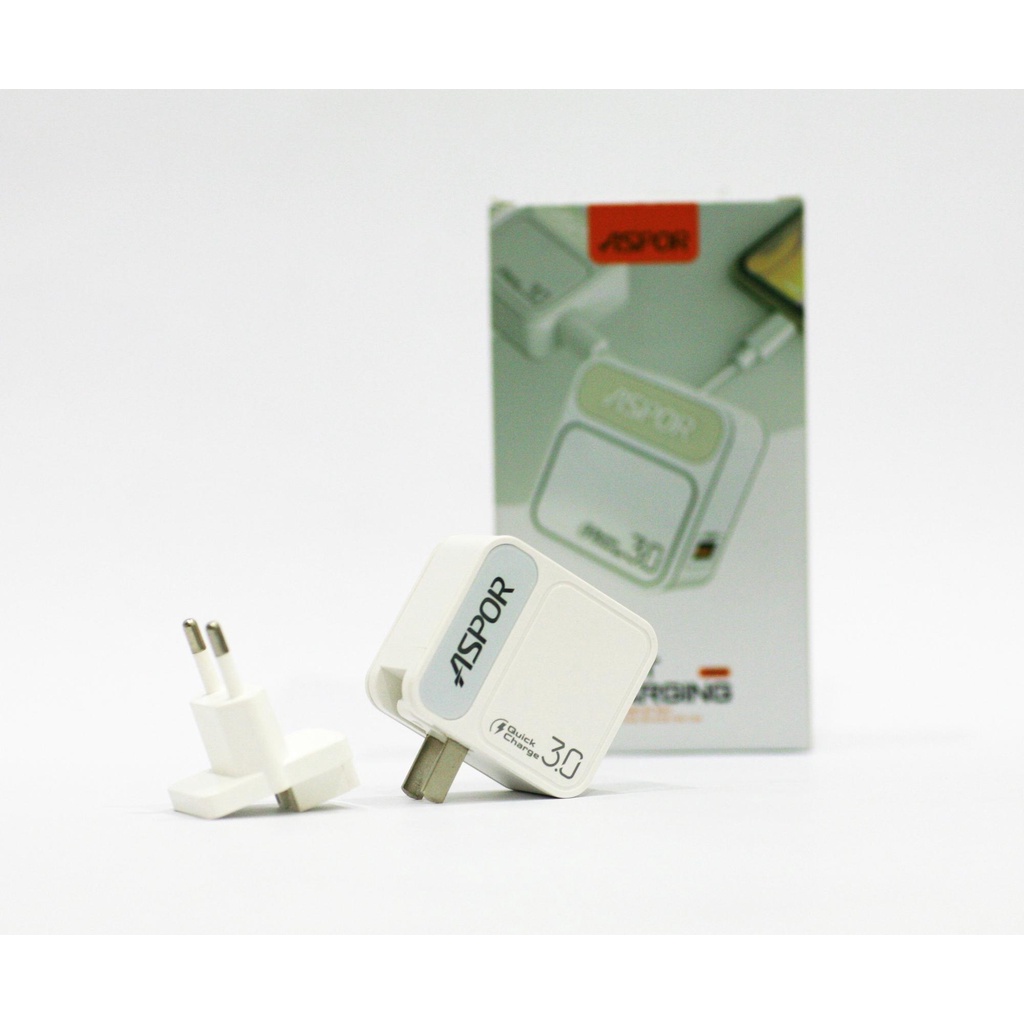 ⚡️18W - 3.0A⚡️Củ sạc nhanh ASPOR A828 - Quick charge 3.0 cho iphone samsung tự ngắt Dock sạc nhanh cho thiết bị điện tử