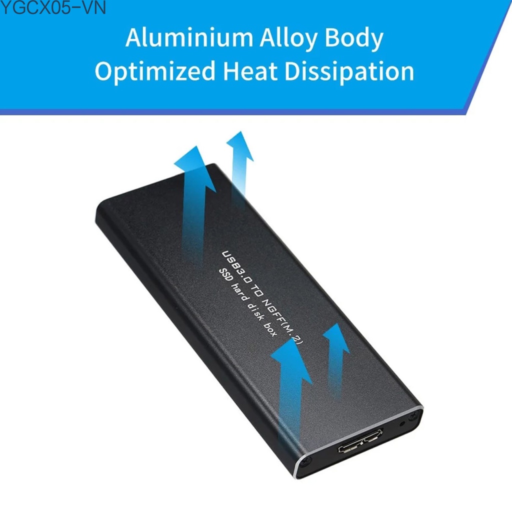 Hộp Đựng Ổ Cứng Chuyển Đổi Ngff M.2 Sang Usb 3.0 5gbps Ssd 2230 / 2242 / 2260 / 2280 mm | BigBuy360 - bigbuy360.vn