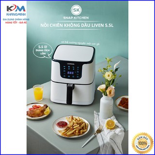 Bảo hành 12 tháng Nồi chiên không dầu điện tử Liven 5.5 Lít Màn hình Cảm ứng LCD công nghệ Mỹ (U.S.A)