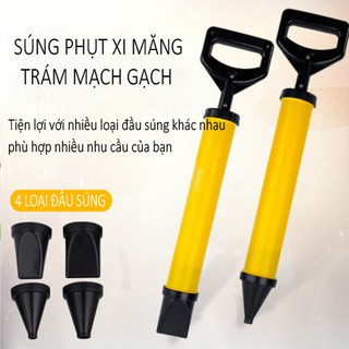 Dụng cụ phun vữa xi măng cầm tay, kẻ mạch gạch tiện lợi