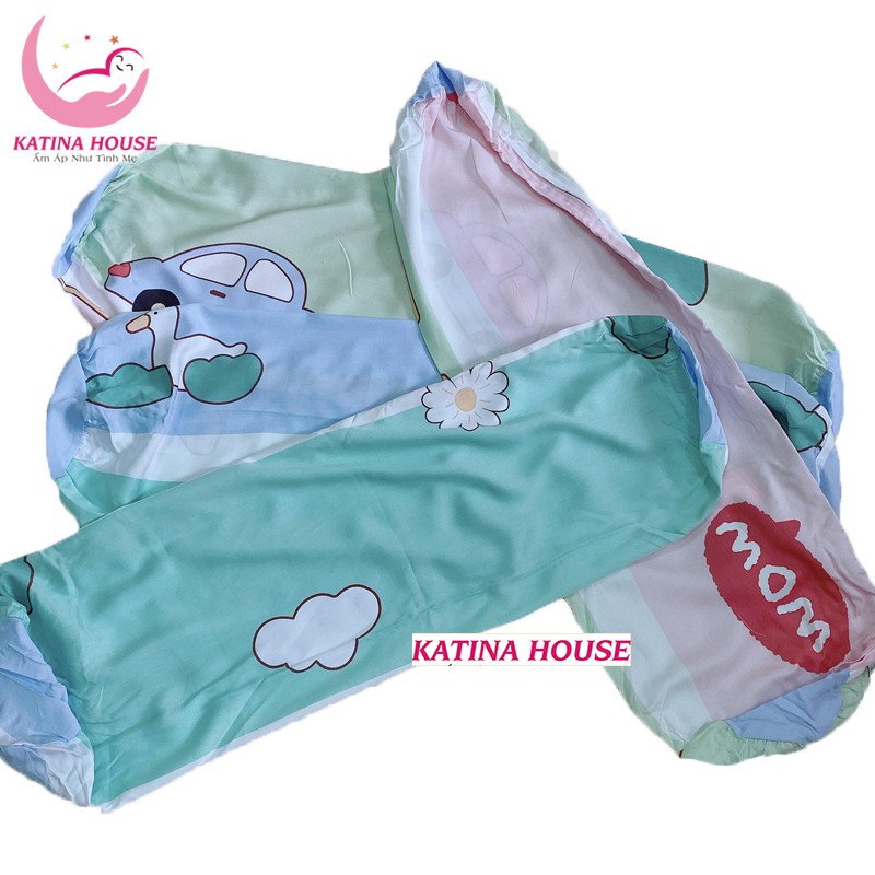 Vỏ áo gối ôm cho bé dài 70-90cm, vải tencel mềm mát họa tiết ngộ nghĩnh đáng yêu | BigBuy360 - bigbuy360.vn