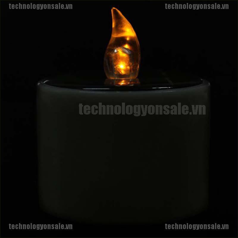 [Tech] Yellow Solar Power LED Candles Flameless Electronic Solar LED Tea Lights Lamp [VN]