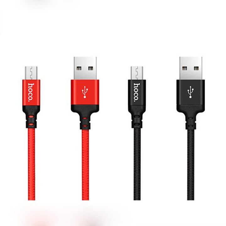 Cáp sạc nhanh Hoco X14 dây dù 2.0A, cổng kết nối Micro Usb, dài 1m