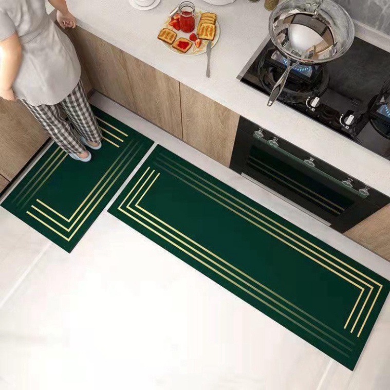 Thảm Lót Sàn Nhà Bếp Dáng Dài Chống Trượt Thấm Hút Dầu Giặt Sạch Tiện Lợi