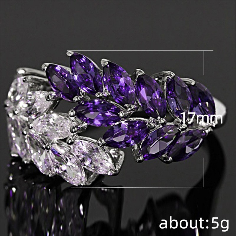 Nhẫn mặt hoa đính đá zircon