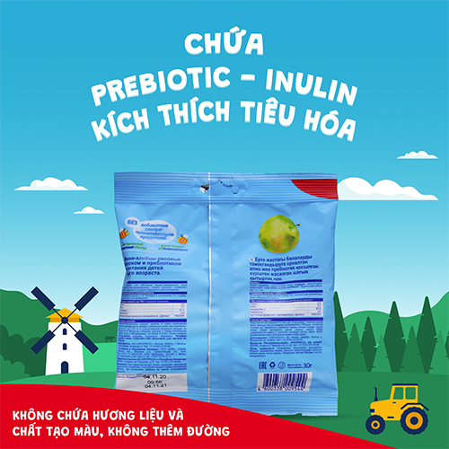 Combo 6 Gói Bánh gạo ăn dặm vị táo Fruto Nyanya 30g/gói