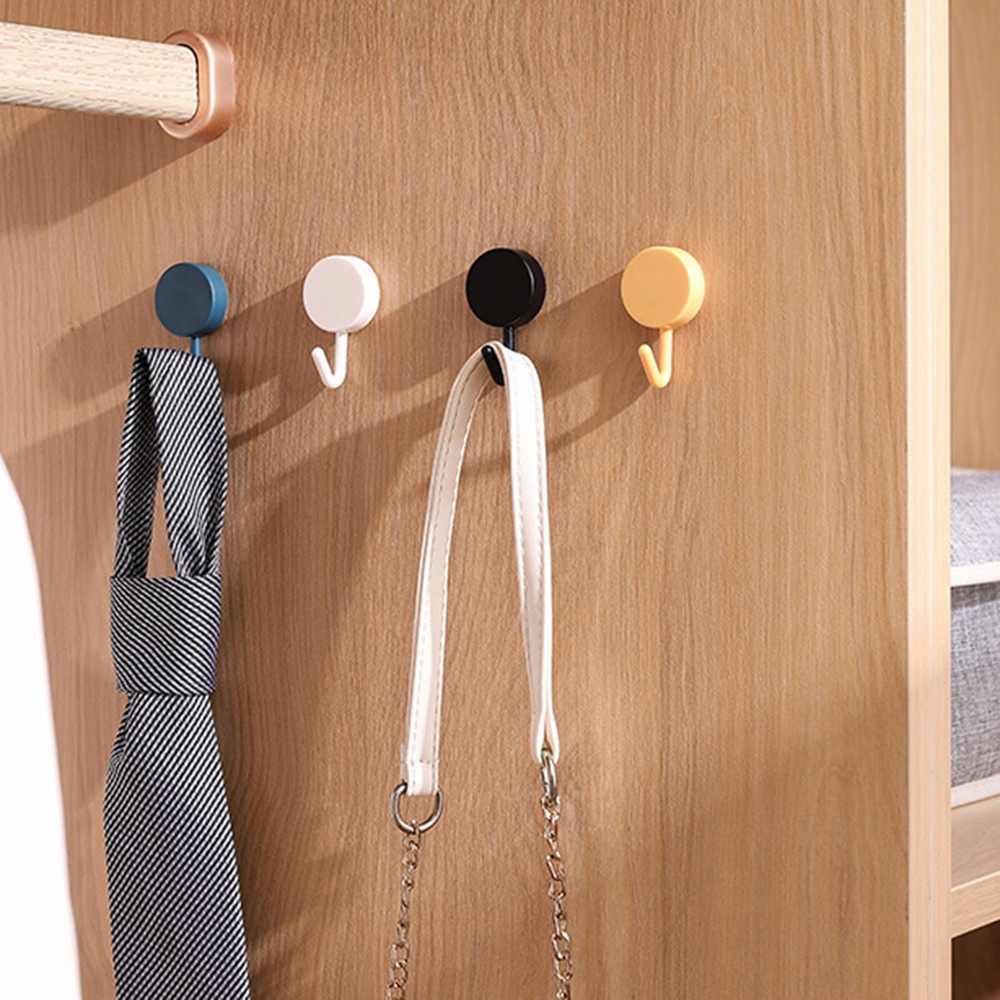 Set 5 móc treo đồ dán tường hình tròn thiết kế đơn giản tiện dụng