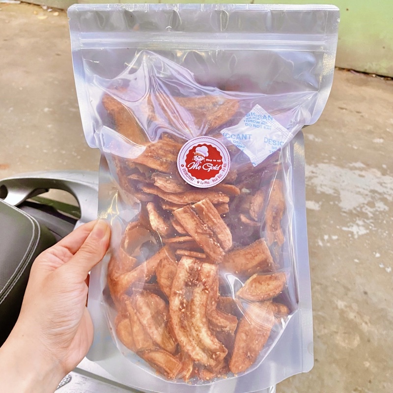 Chuối mè sấy giòn, chuối sấy mè gừng tẩm đường (500g)