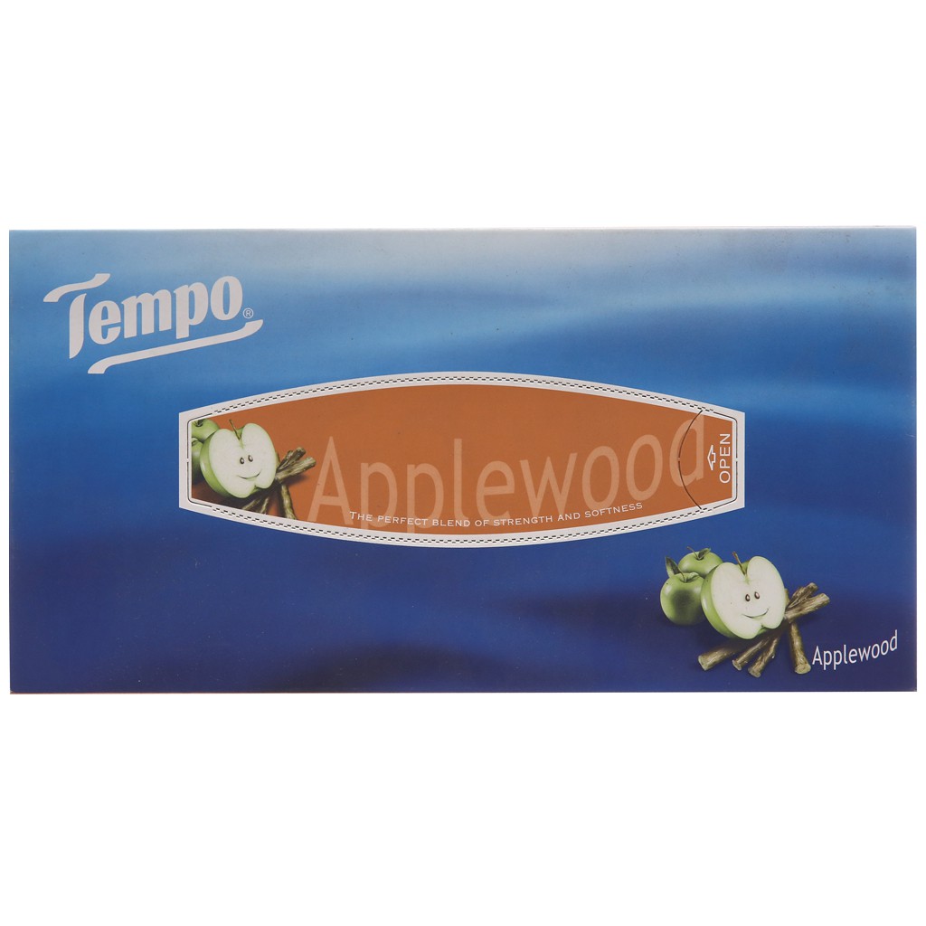 Khăn giấy Tempo hương AppleWood 3 lớp hộp 90 tờ
