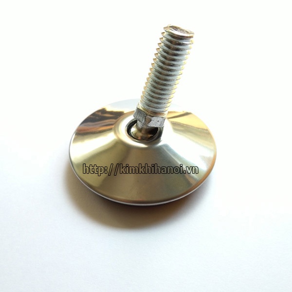 Chân tăng chỉnh Inox 304 đế bulong xoay tròn ren M10
