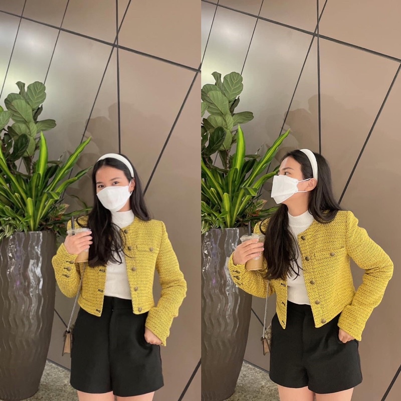 Áo Zara A030 Áo khoác Zara Áo dạ len dáng ngắn Zara xuất