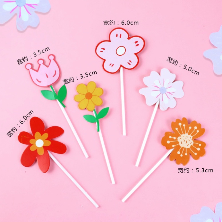 đồ trang trí bánh [FREESHIP❤️] sét cắm hoa đẹp