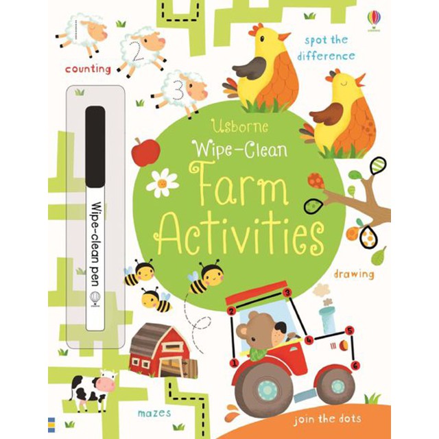 Sách - Wipe-Clean: Farm Activities