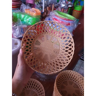 RỔ NHỰA GIẢ MÂY TRE