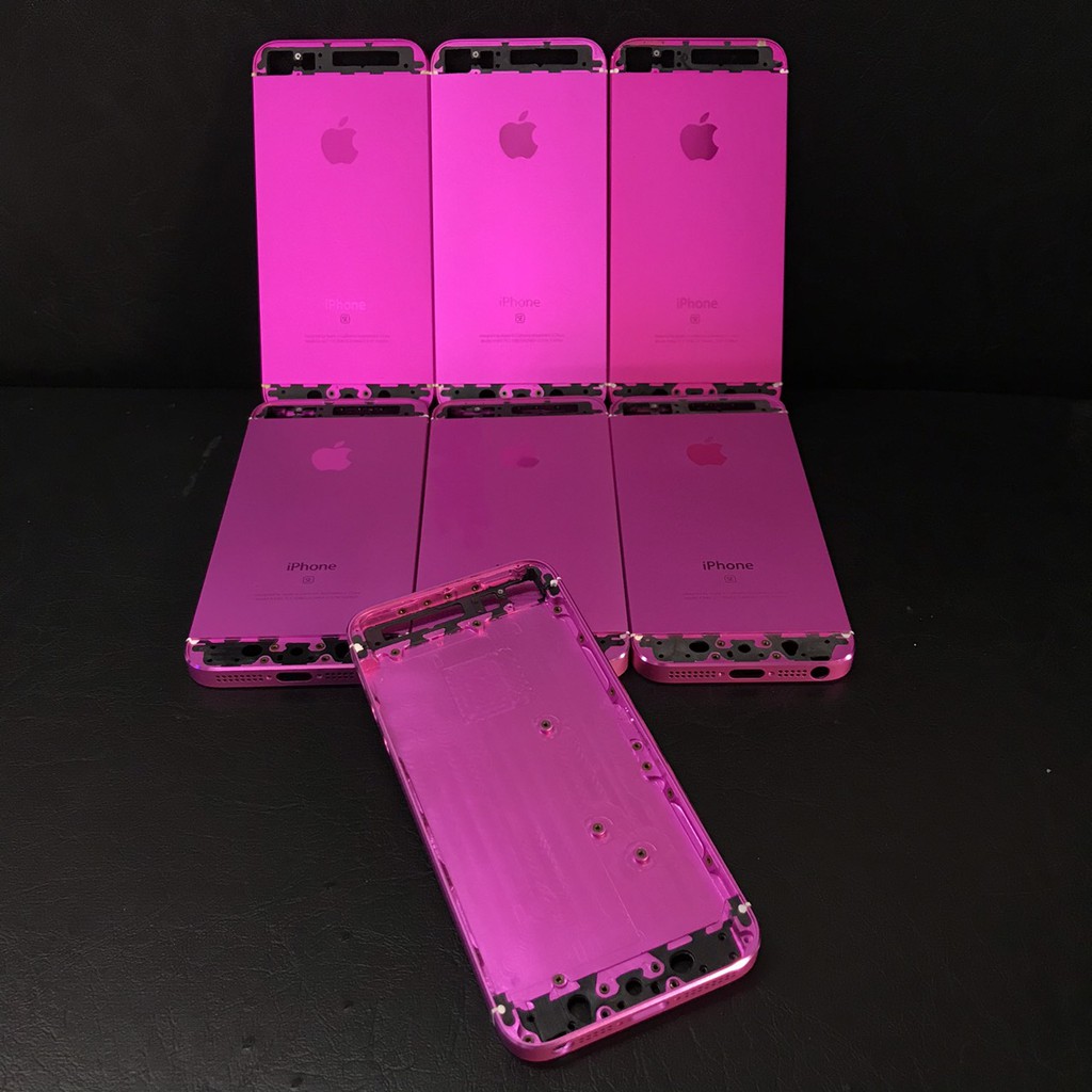 Vỏ iPhone 5 hồng cánh sen, khắc laser form SE