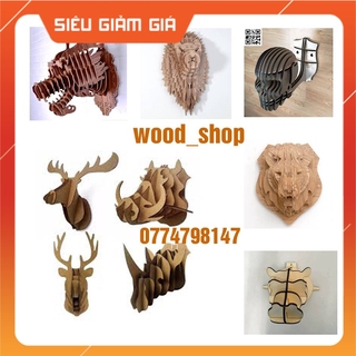 20 mẫu đầu thú treo tường bằng gỗ đẹp 2021 [Giá gốc]