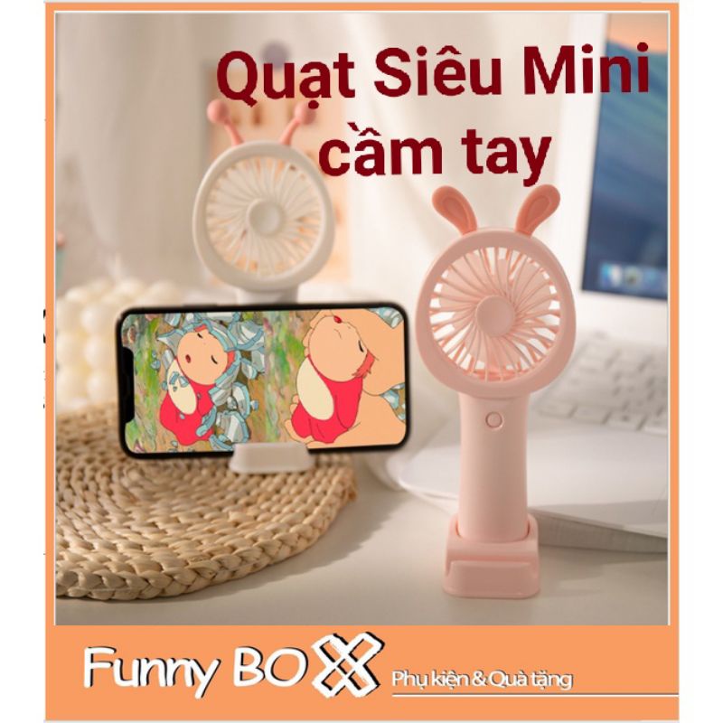 Quạt mini cầm tay [FREESHIP] màu sắc siêu đẹp, nhỏ gọn, tiện lợi