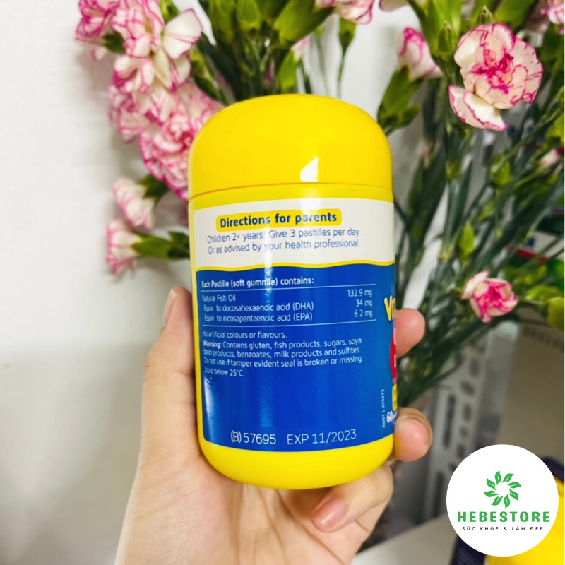 Kẹo dẻo Nature's Way Gummies Úc Omega 3 DHA Fish Oil Trio 60 viên, kẹo gum dầu cá DHA cho bé | BigBuy360 - bigbuy360.vn