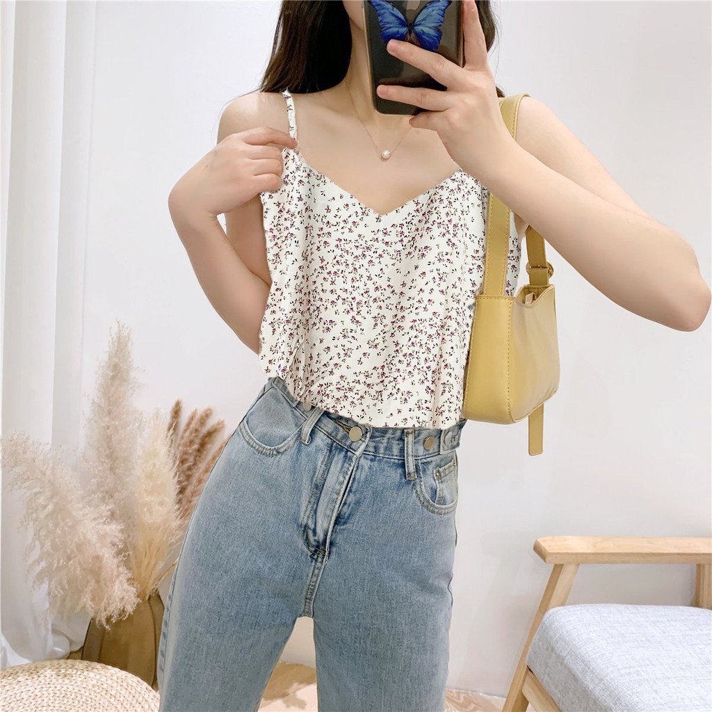 Áo Hai Dây Nữ Nhiều Màu Phong Cách Vintage HD09 | BigBuy360 - bigbuy360.vn