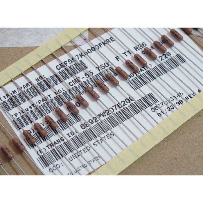 Điên trở số nâu CMF55 0.25W 7.5K