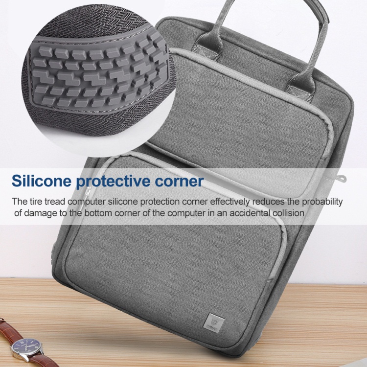 Túi xách dọc Wiwu Alpha Vertical Layer Bag cho Macbook 14.2 inch M1 , Laptop 14 inch , Có quai đeo chính hãng cao cấp