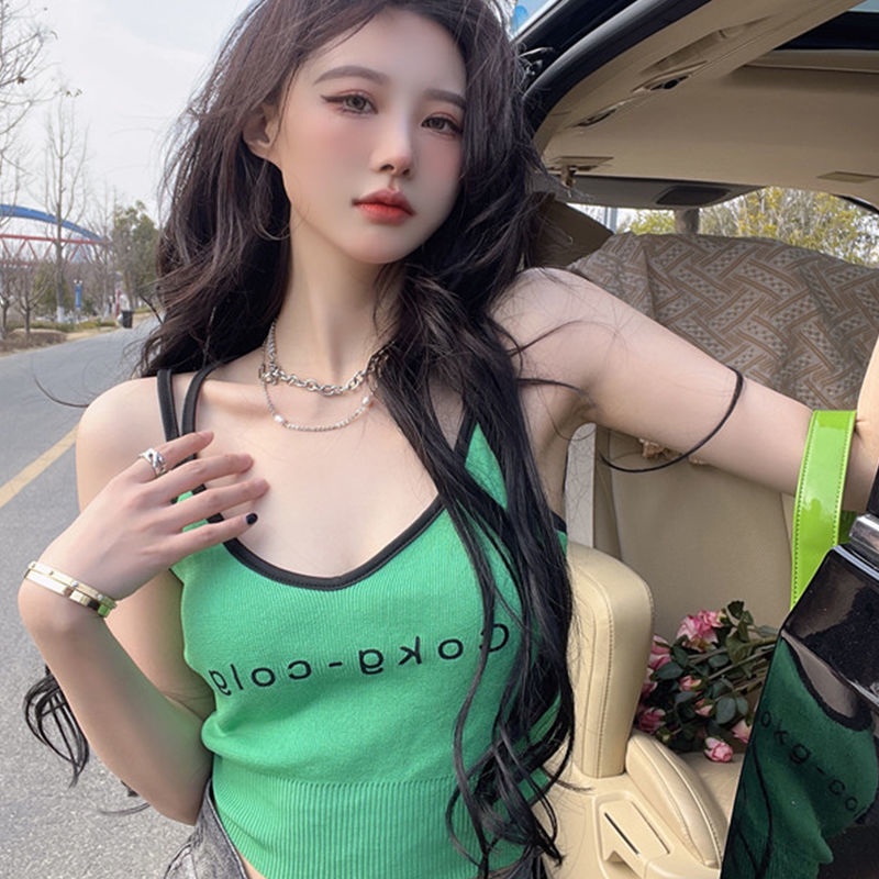 Áo Hai Dây Ôm Dáng In Chữ Thời Trang Mùa Hè Cho Nữ  tao bao