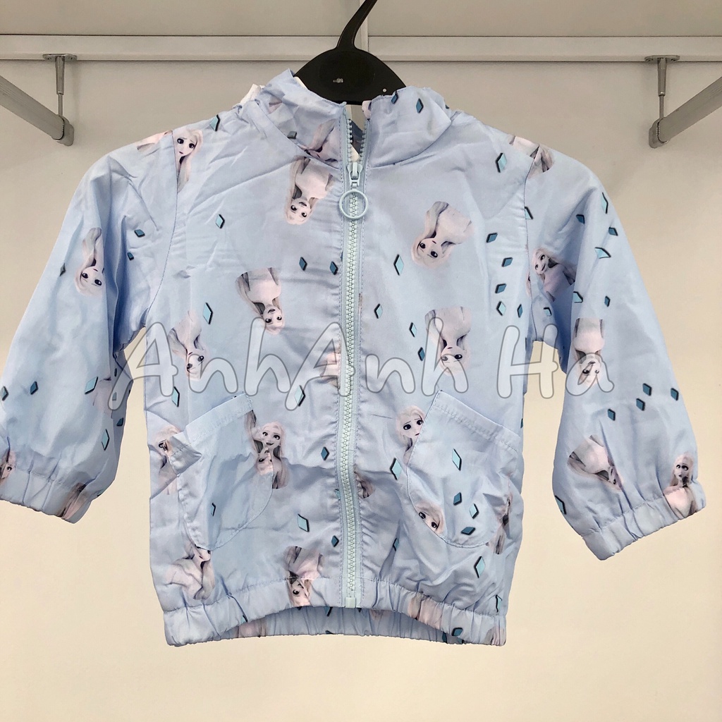 Áo khoác cho bé gái - Áo khoác gió 2 lớp Hm cho bé gái size 1-6t