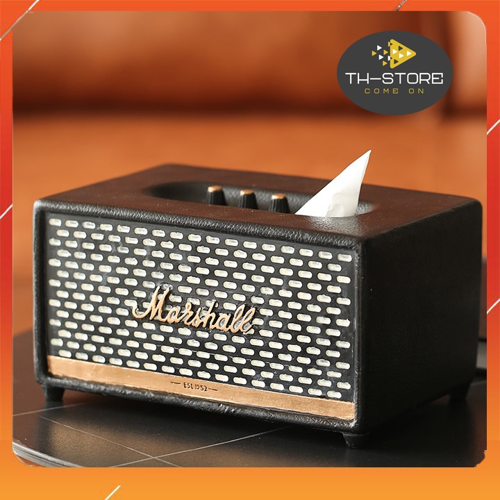 Hộp đựng giấy ăn Marshall 20cm - Decor phòng khách , trang trí bàn làm việc , TH Store