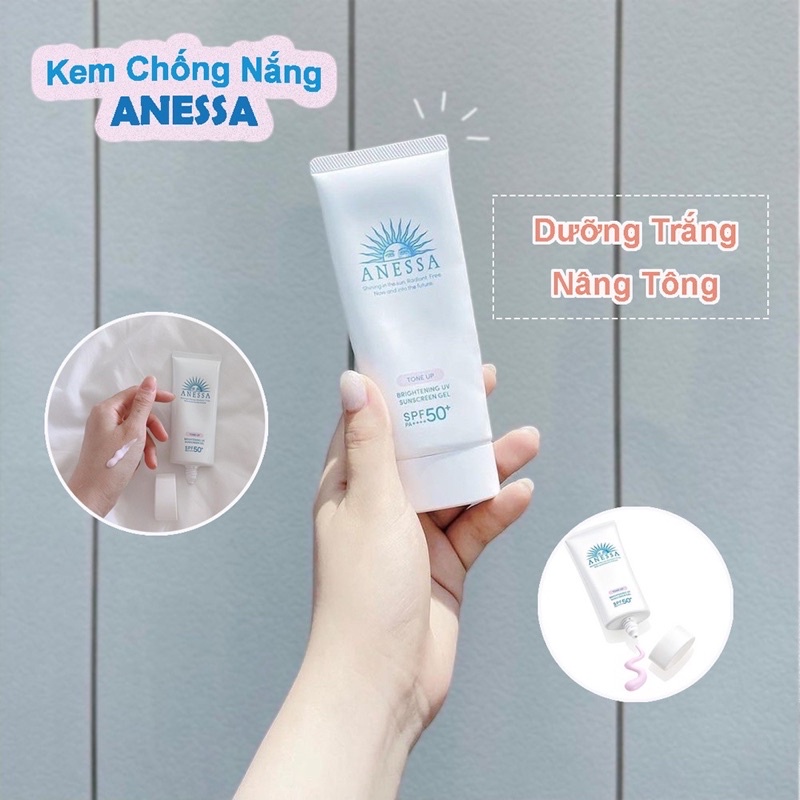 Gel Chống Nắng Anessa Dưỡng Ẩm Bảo Vệ Hoàn Hảo Perfect UV , Gel chống nắng dưỡng trắng  SPF50+ PA++++ 90g