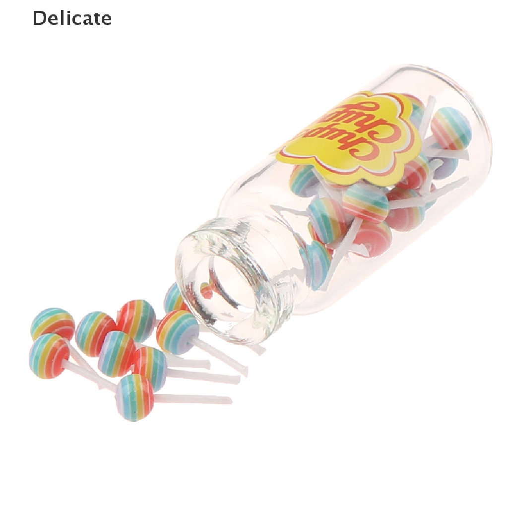 Mô hình kẹo mút với hũ đựng 1/12 trang trí nhà búp bê