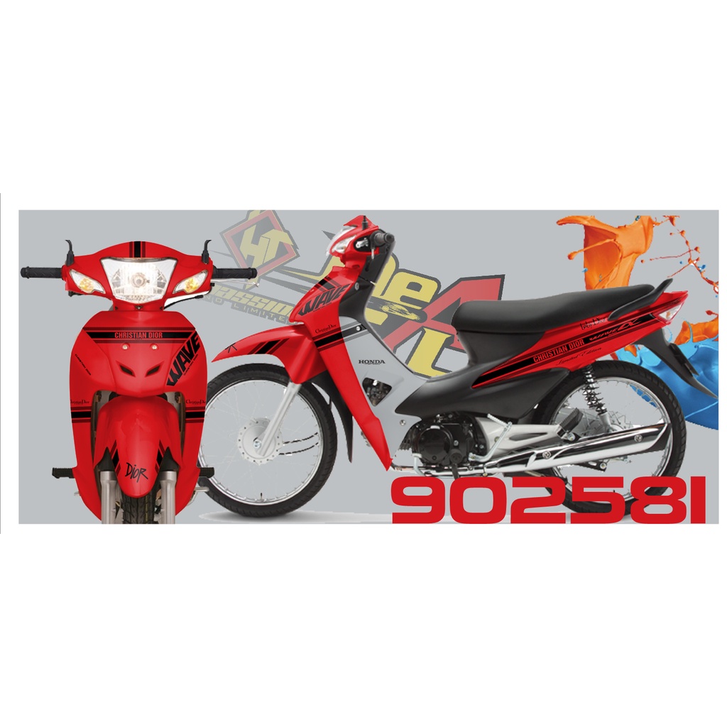 Tem rời Wave a 50 - 100 cc Đời 2006-2016 mẫu Dior mã 902581