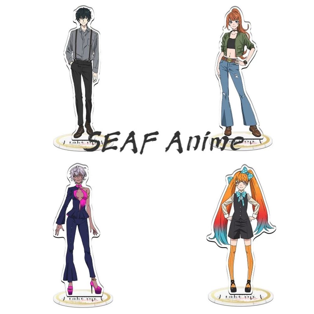 Bảng mô hình nhân vật anime bằng acrylic hai mặt có giá đỡ dùng trang trí bàn làm việc