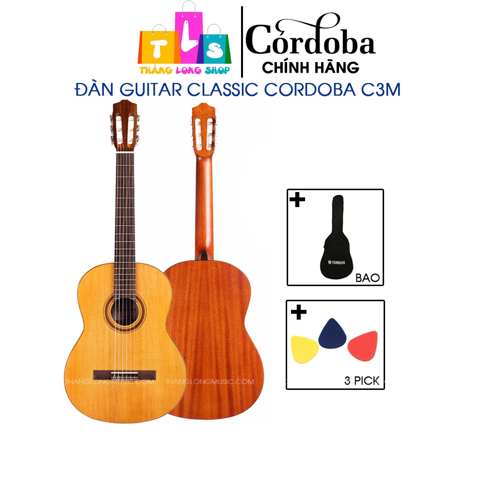 [Chính hãng] Cordoba C3M - Đàn Guitar Classic Cordoba C3M (Tằng kèm bao và Pick gảy)