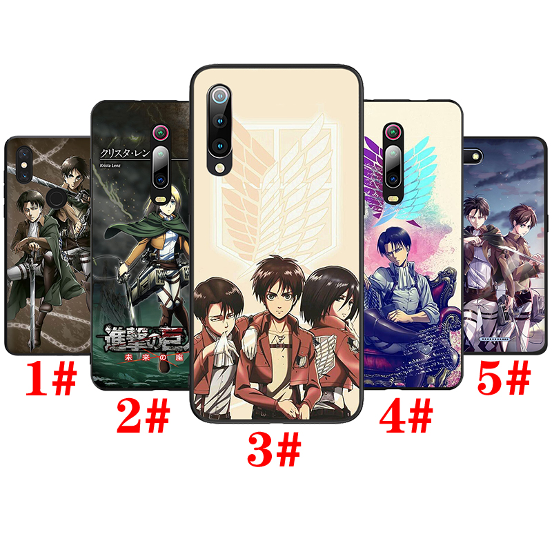 Ốp Lưng Silicone In Hình Attack On Titan Cá Tính Cho Redmi Note 5 6 7 8 9 Pro Max 8t 9s