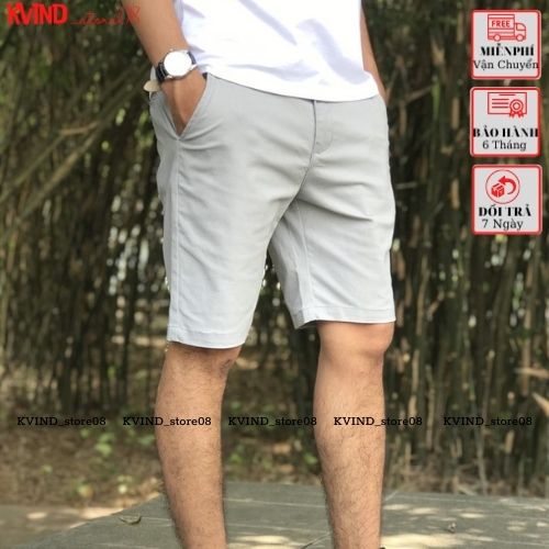 Quần Sọt kaki nam xoắn line, Quần Short kaki_KVINDstore08