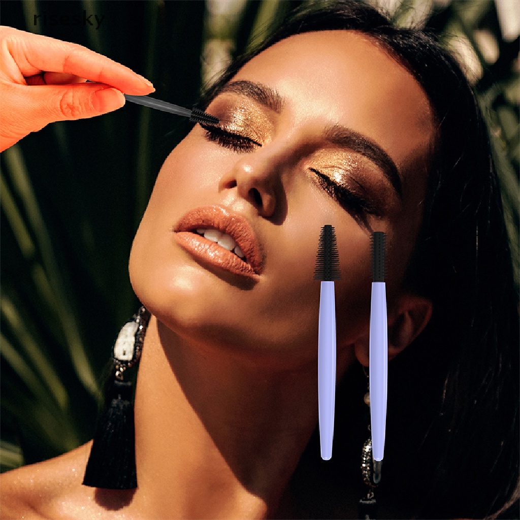 Hộp 2 Cọ Silicone Làm Sạch Mascara Trang Điểm Lông Mi ♨Trên đó