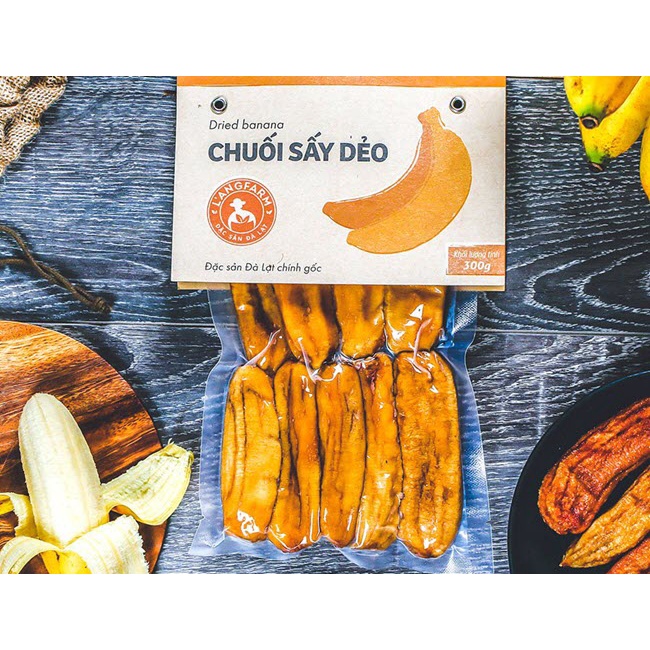 500gr Chuối sấy dẻo thơm ngon không đường không chát