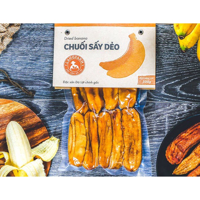 500gr Chuối sấy dẻo thơm ngon không đường không chát