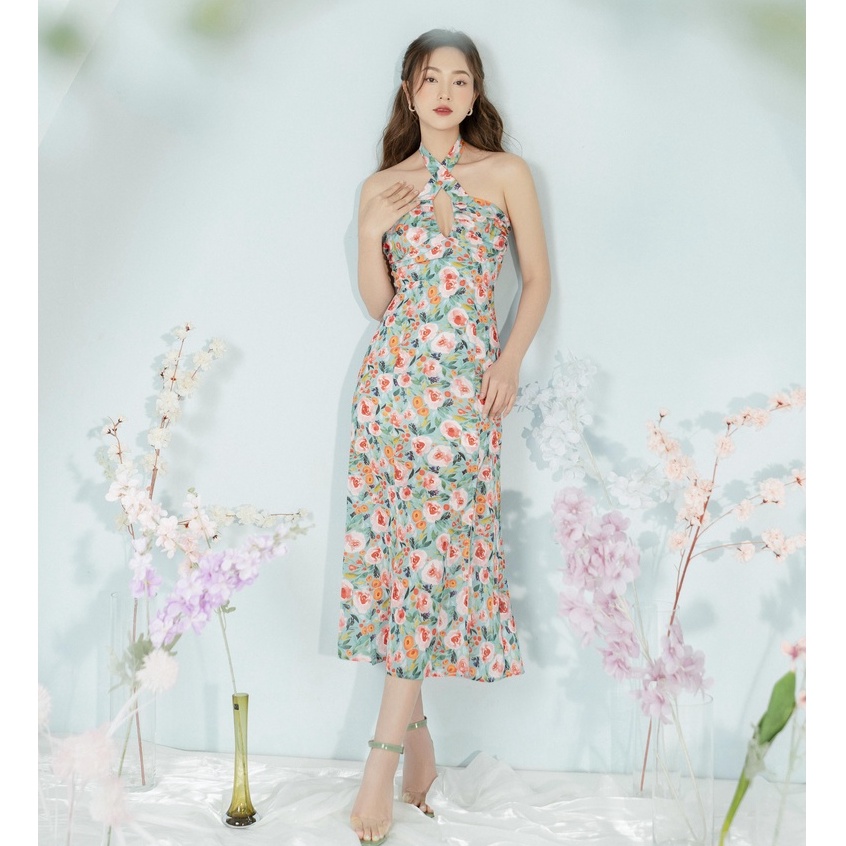 Váy sơn dầu xếp ly ngực 2VA01582XL Lep'
