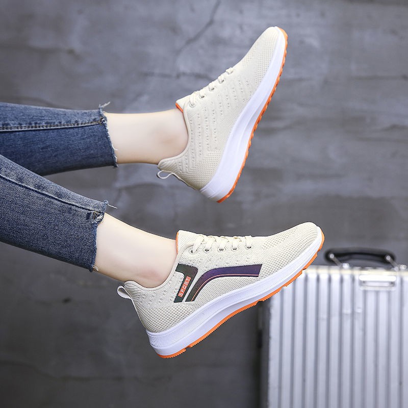 Kaleea - Giày Thể Thao Nữ T12 Sneaker Tập Gym Chạy Bộ Đế Bằng Cao 3p