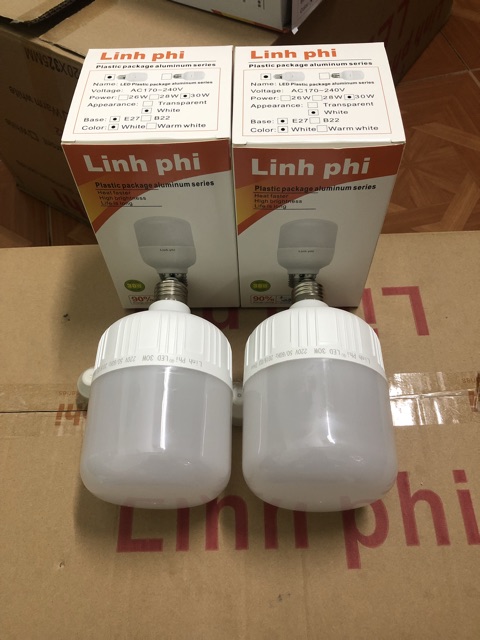 Bộ 2 Bóng đèn Led 30W Đui E27 Siêu sáng, Tiết kiệm điện
