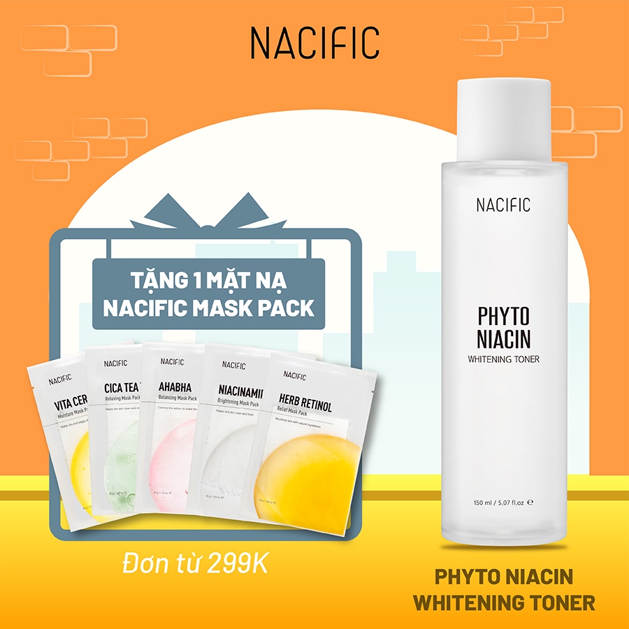 Nước hoa hồng dưỡng trắng da Nacific Phyto Niacin Whitening Toner 150ml