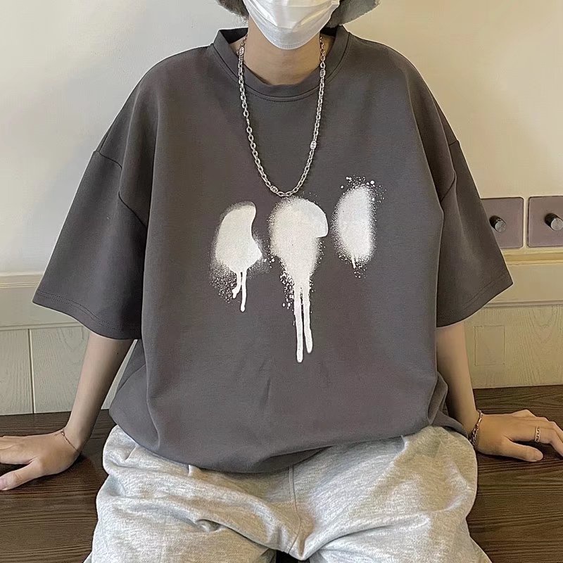 Áo Thun Tay Ngắn Dáng Rộng In Họa Tiết Thời Trang Mùa Hè Thoải Mái Cho Nam Và Nữ