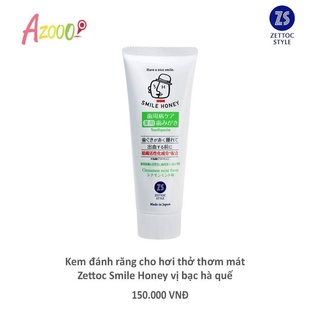 Kem đánh răng cho hơi thở thơm mát Zettoc Smile Honey Nhật Bản