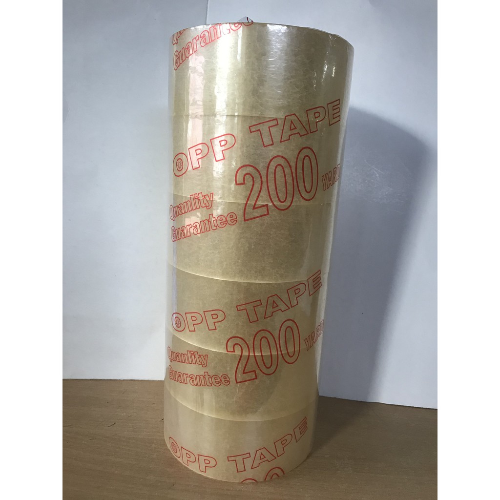 1 Cây băng keo trong (gồm 6 cuộn) 5 phân 200YARD -1.8kgs