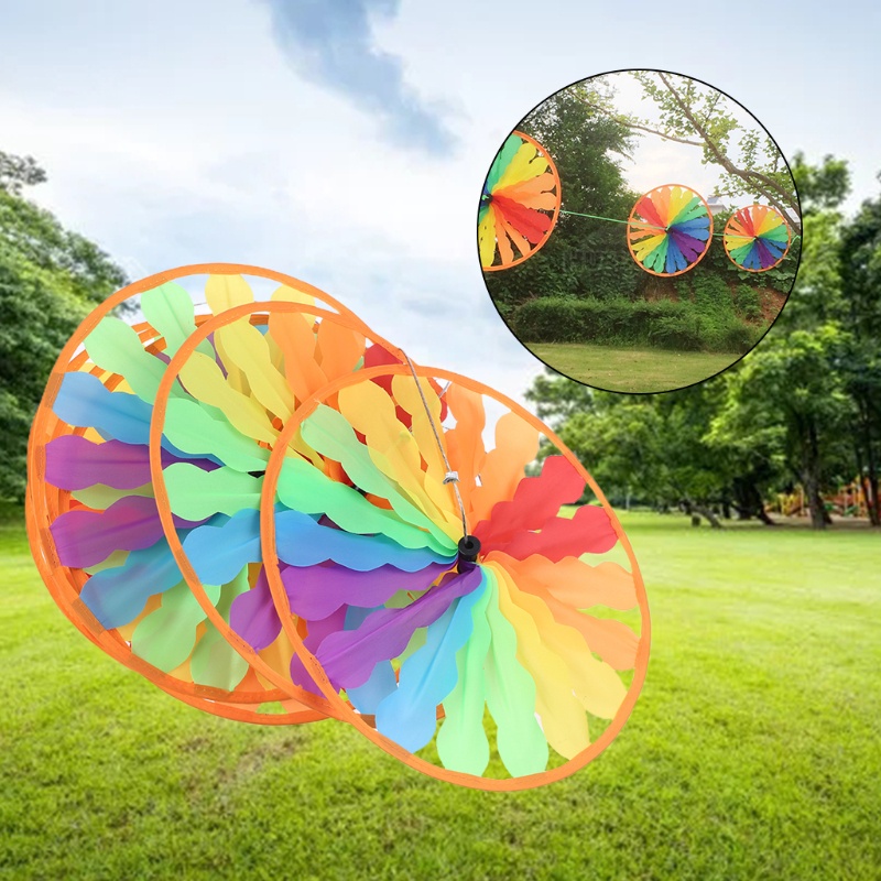 Set 8 Chong Chóng Hoa Màu Cầu Vồng Trang Trí Sân Vườn