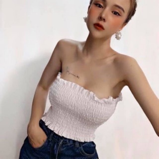 Áo ống voan nhún -z25