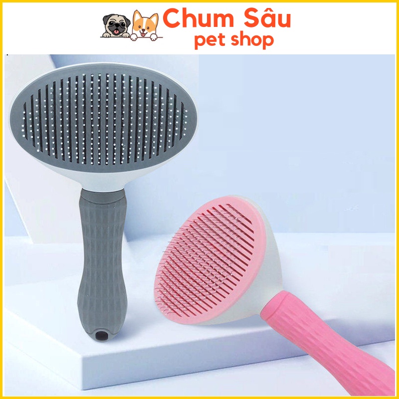 Lược chải lông mèo chó có nút bấm CLEAN CHÍNH HÃNG chải lông mèo chó