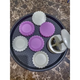 khuôn trung thu lò xo mặt trơn 200-250g 3 mặt kèm nhấn