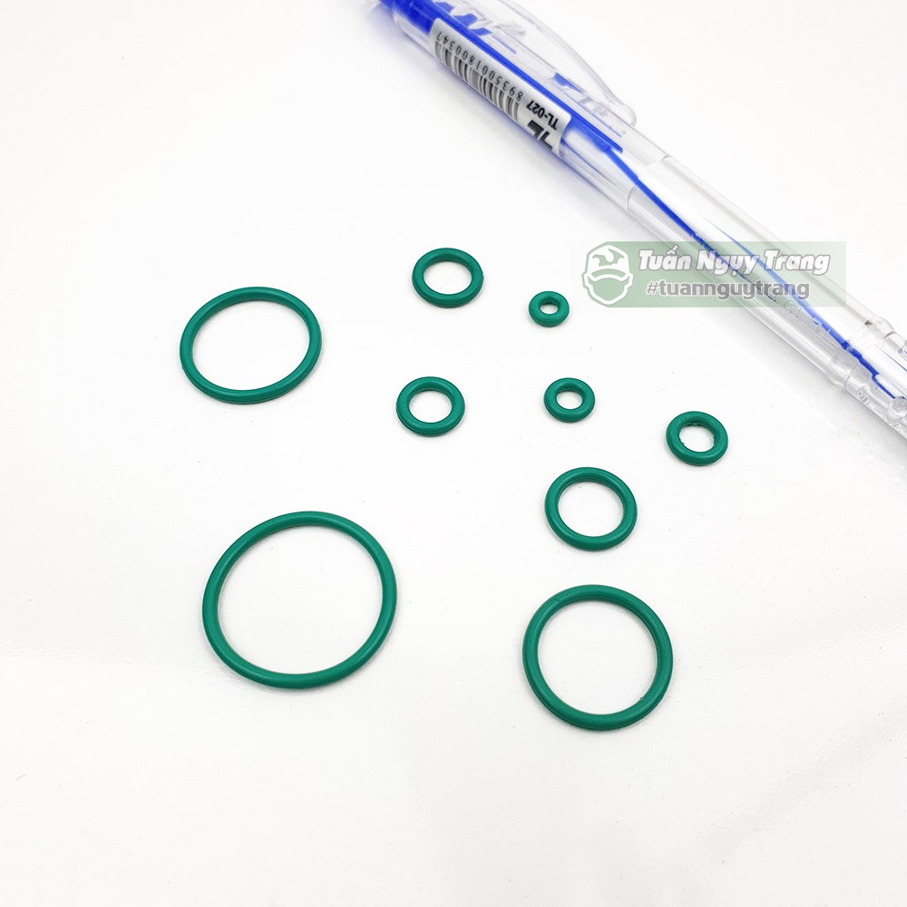Oring xanh FKM [Dày = 1,5mm] * [5,6,7,8,9,10,11,12,13,14,15,16,17,18,19,20mm] - Gioăng sim cao su xanh chịu áp | BigBuy360 - bigbuy360.vn